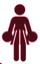 A maroon image of a stick figure apparently wearing a skirt and holding pom poms in each hand. It links to the page called The Gender Project.
